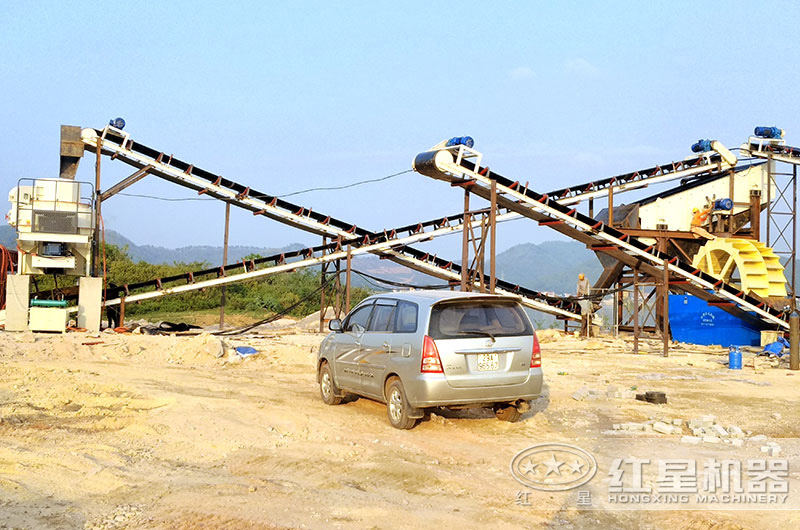 湖北鵝卵石磨沙廠：鄂破+制砂機(jī)+洗砂機(jī)